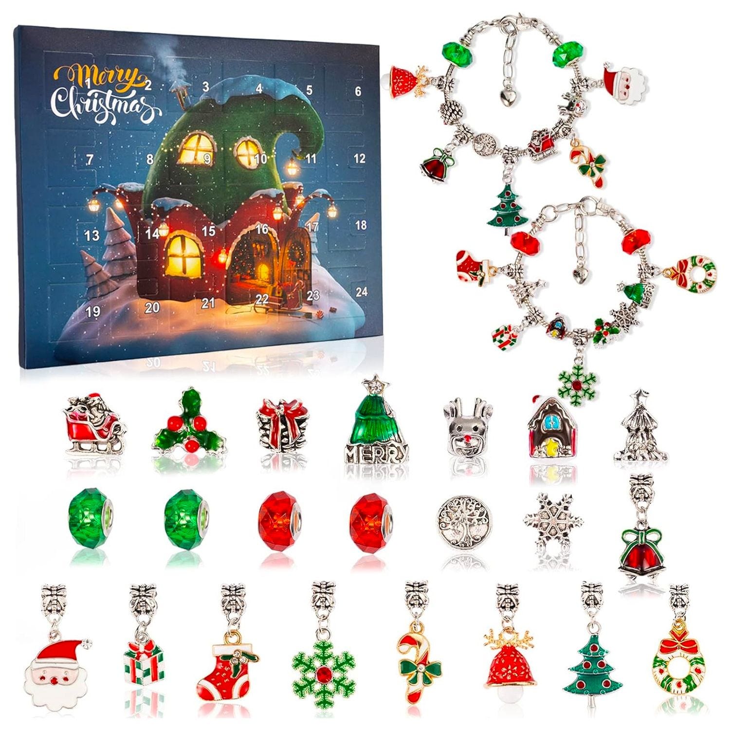 OuMuaMua Christmas Advent Calendar Bracelets