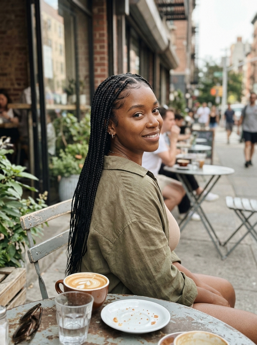 Medium Knotless Braids