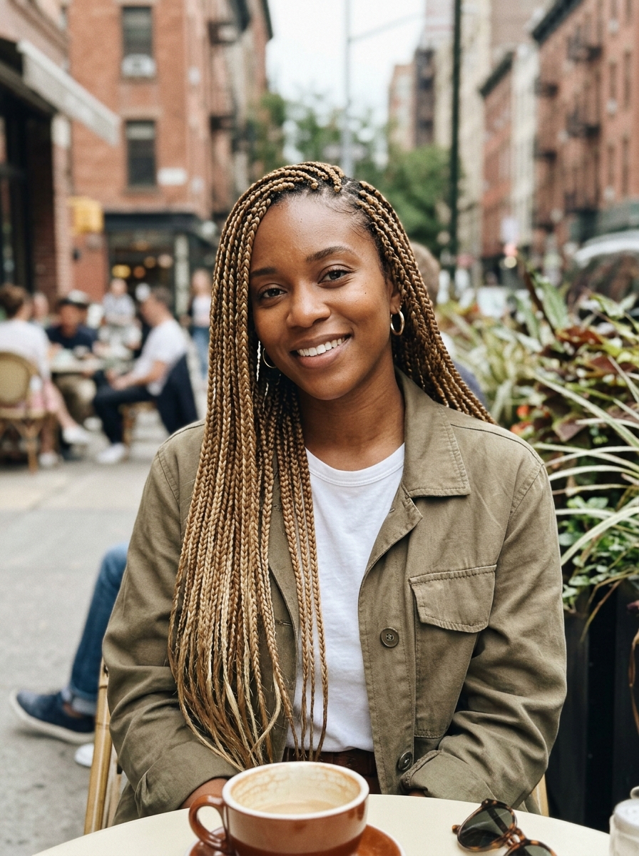 Colored Knotless Braids