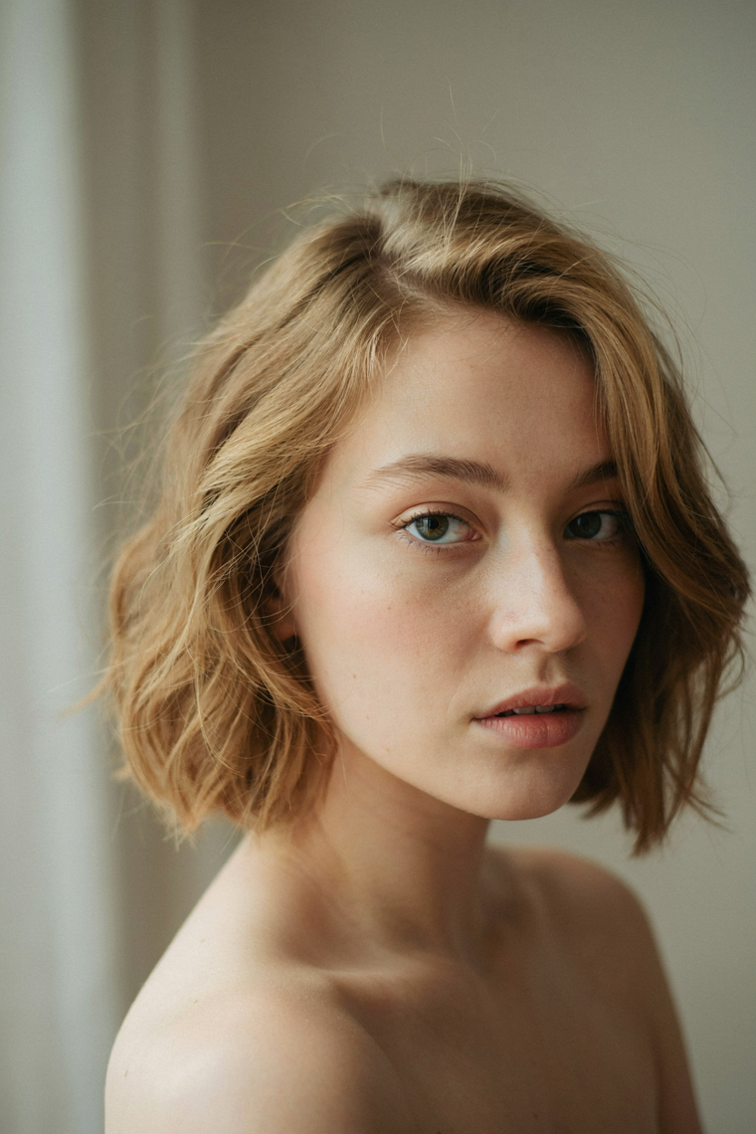 Wavy bob on fine, thin hair