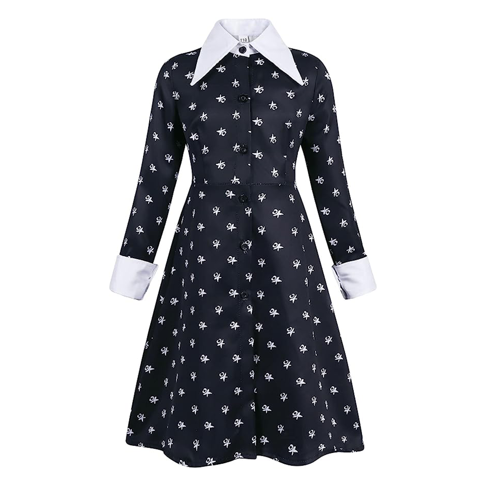 Striped Wednesday Costume Dress for a Wednesday Addams costume