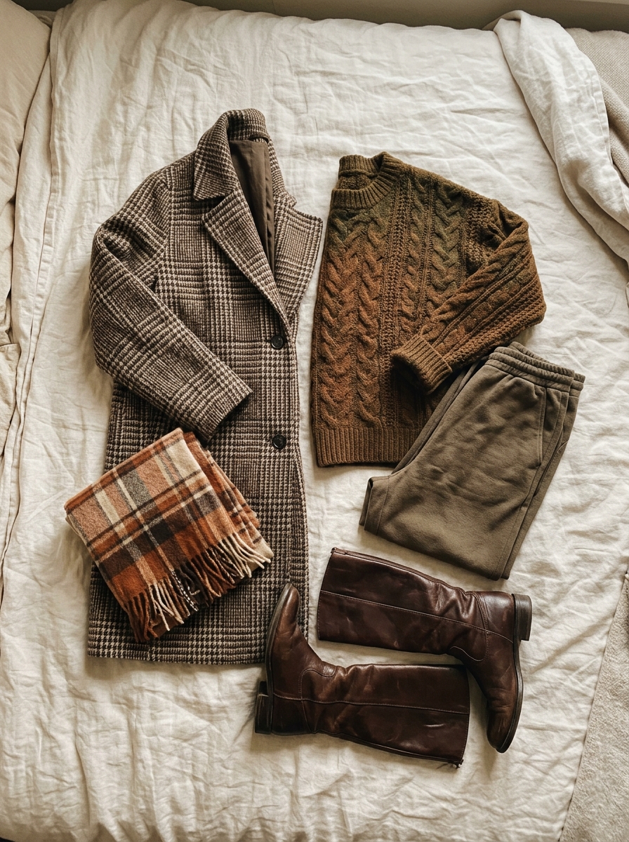 Winter capsule outfit grid look 7 - Soft Winter Romance