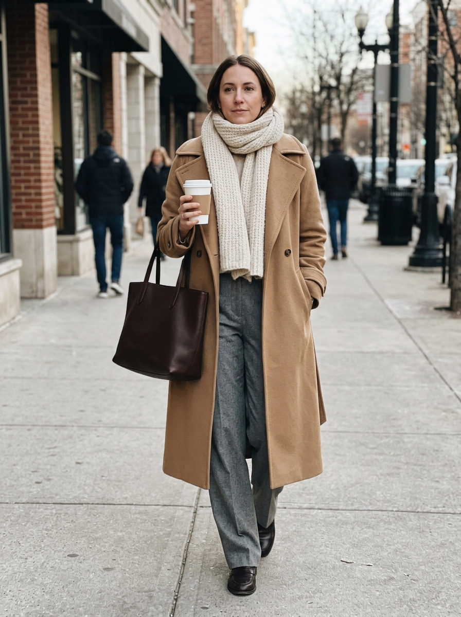 7-day winter outfit plan day 1 Monday - Modern Classic Minimalist
