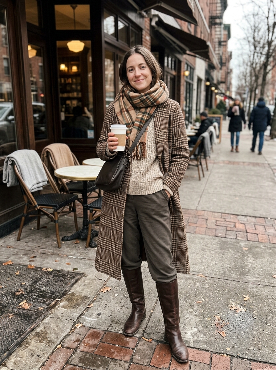 7-day winter outfit plan day 7 Sunday - Soft Winter Romance