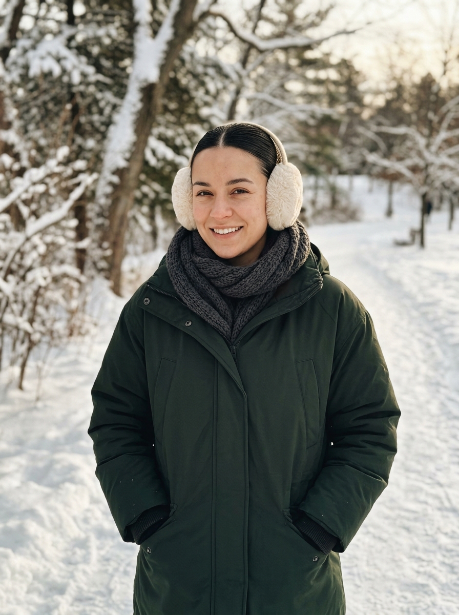 Sleek Bun With Earmuffs