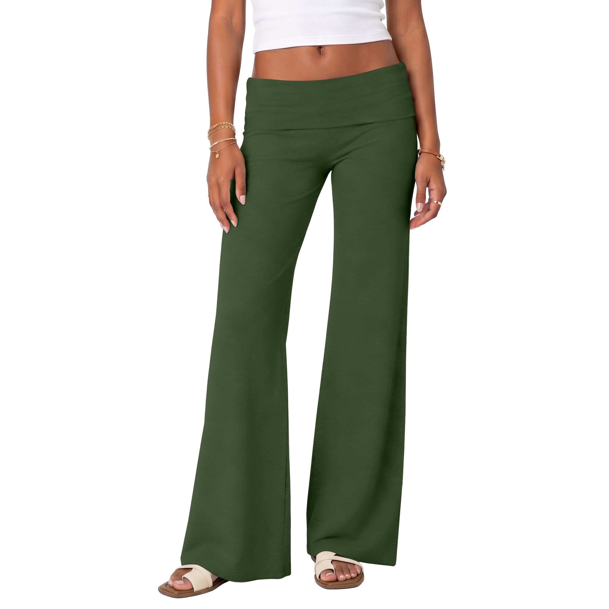 Y2K Fold-Over Low Rise Yoga Pants