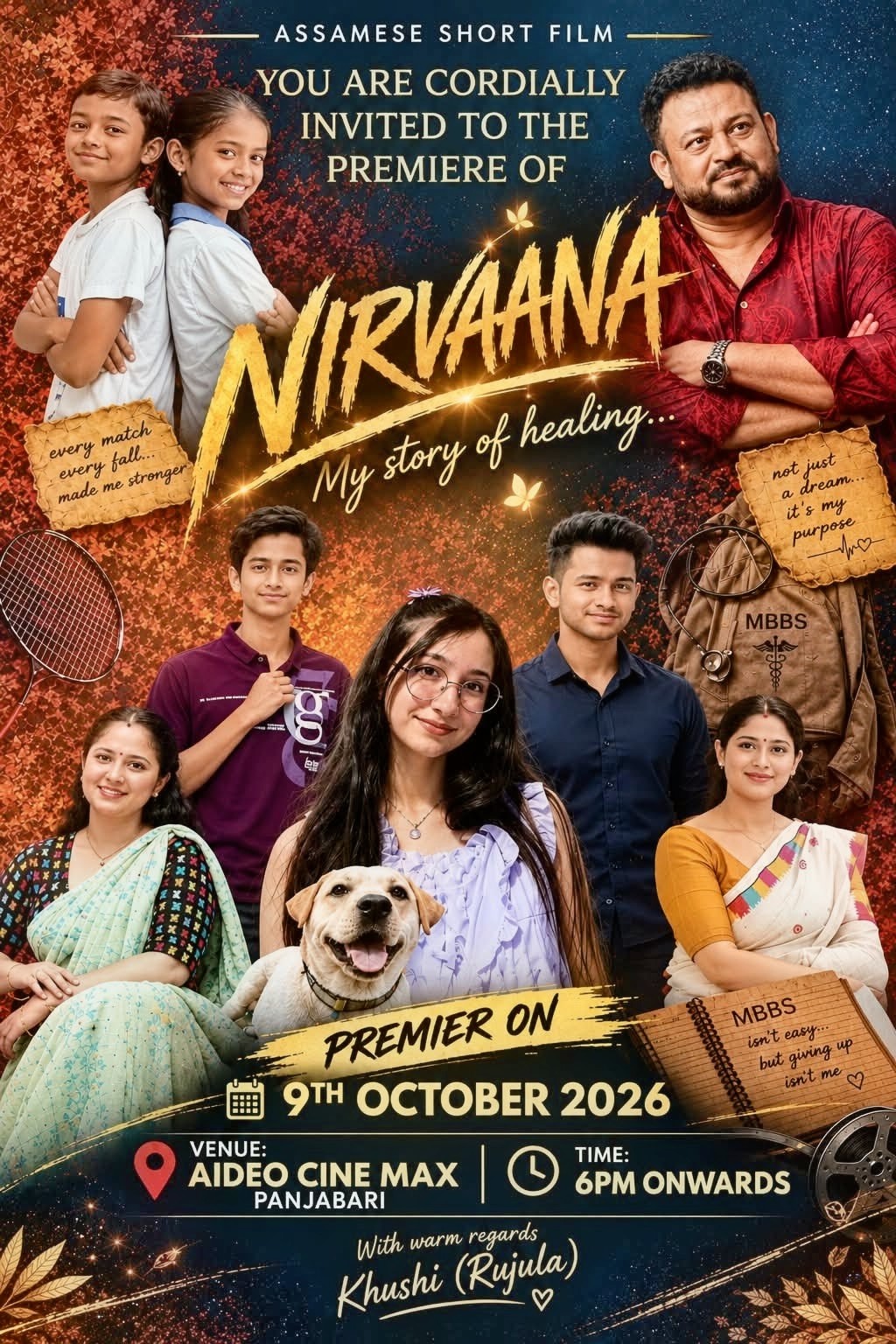 Poster of the Assamese short film Nirvaana