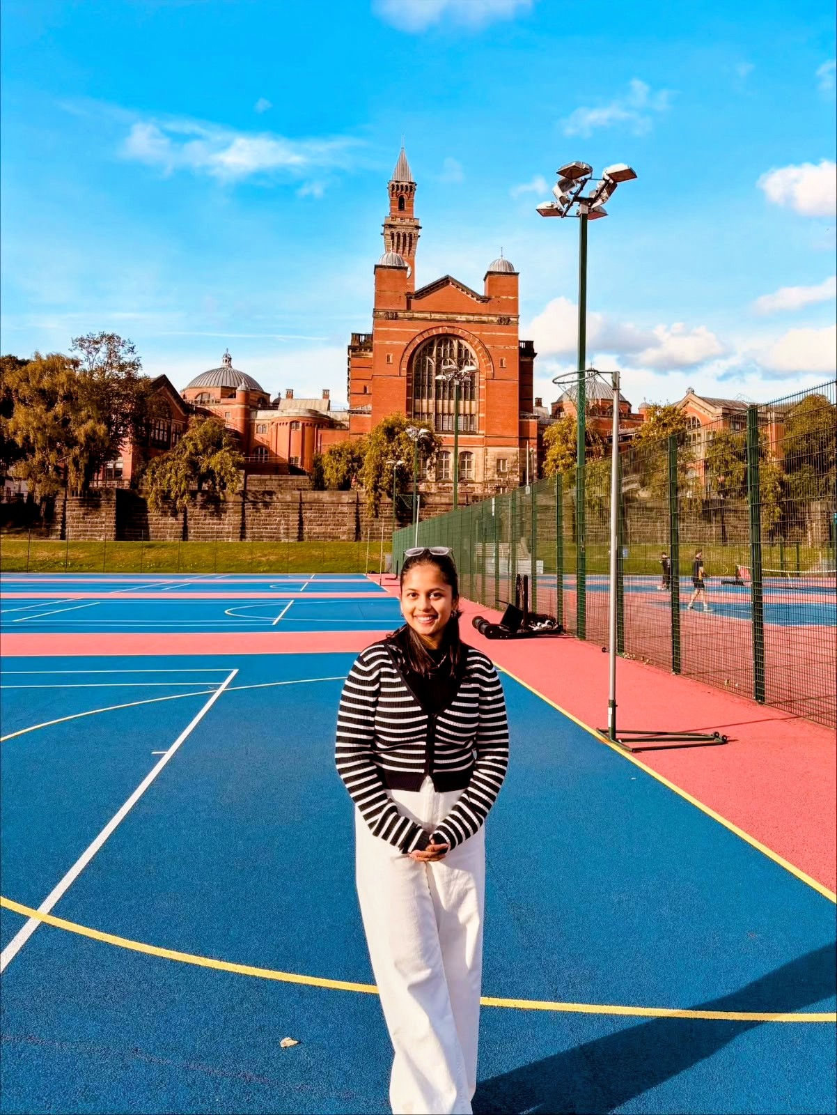 Rodali Bora on a university campus in Birmingham, United Kingdom