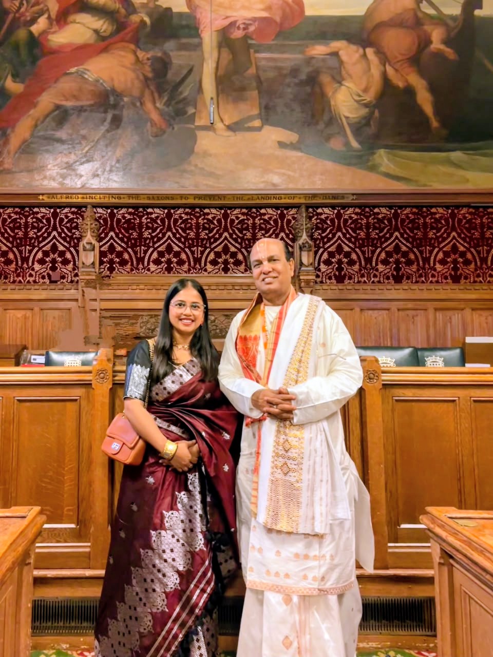 Rodali Bora at the UK Parliament during a cultural programme